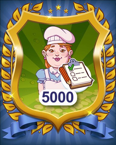 Orders Completed 5000 Badge - Farm Merge Valley Orders Completed 5000 Badge - Farm Merge Valley