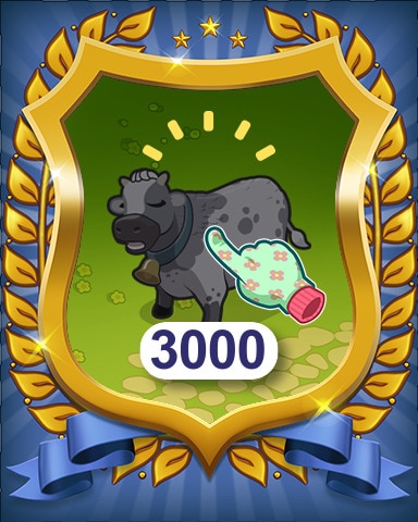Harvested 3000 Badge - Farm Merge Valley