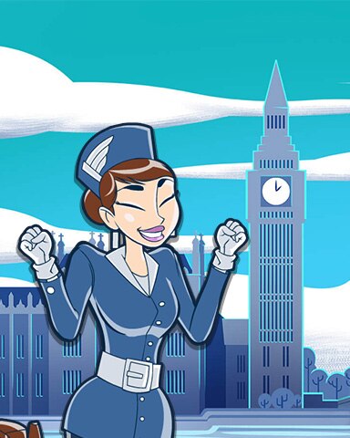 London Coach Badge - Jet Set Solitaire