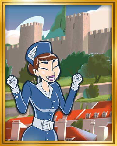 Lisbon, Portugal Extended Stay Coach Badge - Jet Set Solitaire Lisbon, Portugal Extended Stay Coach Badge - Jet Set Solitaire