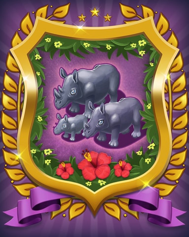 Rhino Badge - Mahjong Sanctuary Rhino Badge - Mahjong Sanctuary