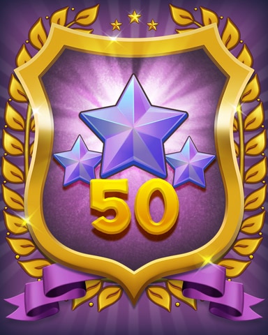 Purple Stars 50 Badge - Mahjong Sanctuary Purple Stars 50 Badge - Mahjong Sanctuary
