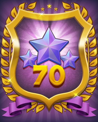 Purple Stars 70 Badge - Mahjong Sanctuary Purple Stars 70 Badge - Mahjong Sanctuary
