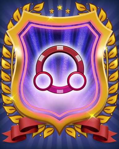 Red Striped Frame - Poker Town Badge Red Striped Frame - Poker Town Badge