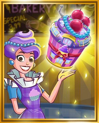 Gold Cupcake Shop Tier 6 Badge - Sweet Tooth Town Gold Cupcake Shop Tier 6 Badge - Sweet Tooth Town