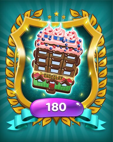 Chocolate Level 180 Badge - Sweet Tooth Town