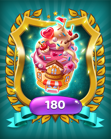 Ice Cream Level 180 Badge - Sweet Tooth Town Ice Cream Level 180 Badge - Sweet Tooth Town