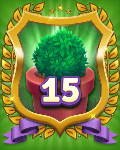 Gardener Level 15 Badge - Secret Word Gardens Gardener Level 15 Badge - Secret Word Gardens