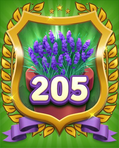 Gardener Level 205 Badge - Secret Word Gardens