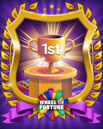 Earn The #1 Spot In A Tournament Leaderboard. - Wheel Of Fortune: Pogo&trade; Edition Badge