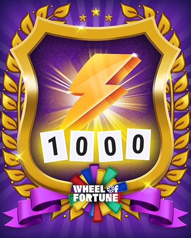 Use 1000 Energy Points. - Wheel Of Fortune: Pogo™ Edition Badge Use 1000 Energy Points. - Wheel Of Fortune: Pogo™ Edition Badge