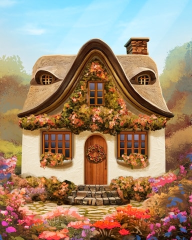 Flower Garland Fall Cottage Badge - MONOPOLY Sudoku