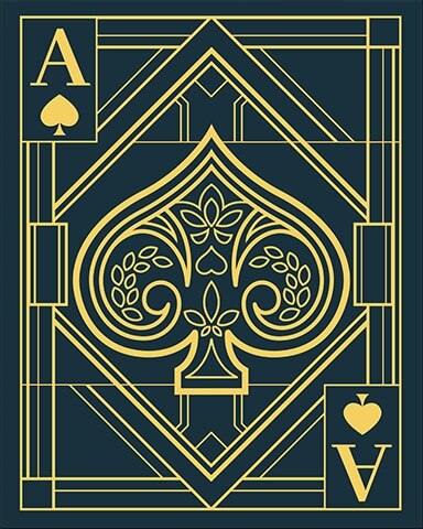 Ace Of Spades Art Deco Cards Badge - World Class Solitaire HD Ace Of Spades Art Deco Cards Badge - World Class Solitaire HD