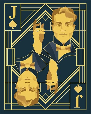Jack Of Spades Art Deco Cards Badge - World Class Solitaire HD Jack Of Spades Art Deco Cards Badge - World Class Solitaire HD
