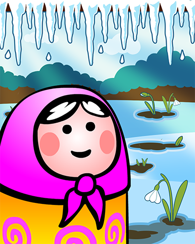 Spring Drops Badge - Trizzle Spring Drops Badge - Trizzle