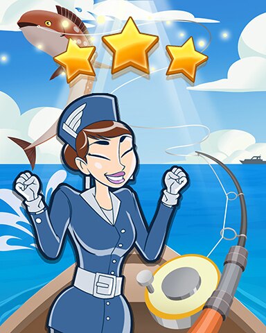 Deep Sea Fishing World Class Badge - Jet Set Solitaire Deep Sea Fishing World Class Badge - Jet Set Solitaire