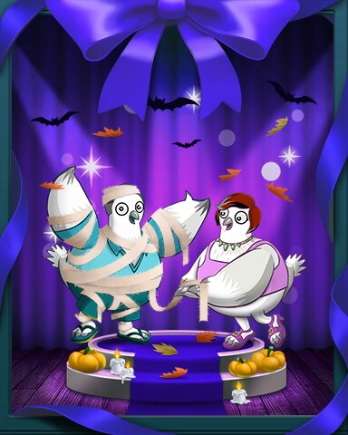 Snowbird's Mummy Costume Badge - Snowbird Solitaire