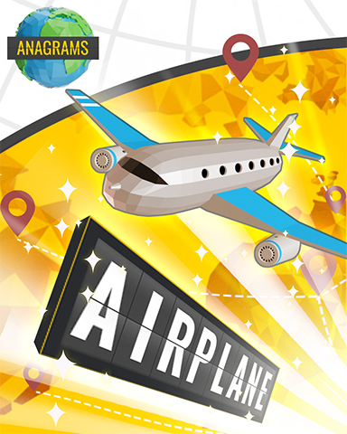 Anagrams Airplane Badge - Anagrams Anagrams Airplane Badge - Anagrams