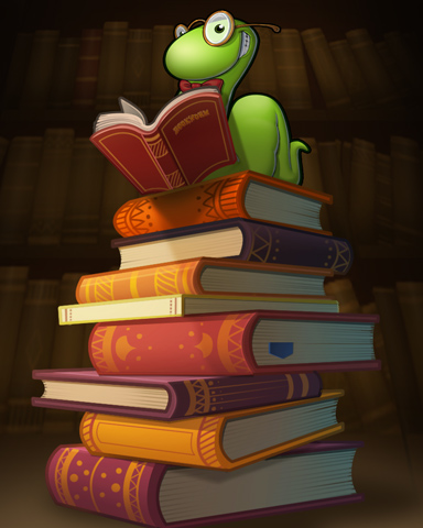 Well-Read Worm Badge - Bookworm HD Well-Read Worm Badge - Bookworm HD