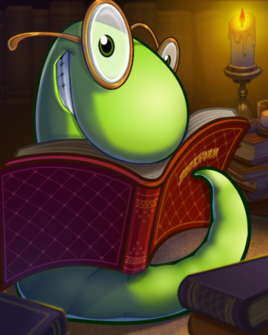 Reading For Dinner Badge - Bookworm HD Reading For Dinner Badge - Bookworm HD