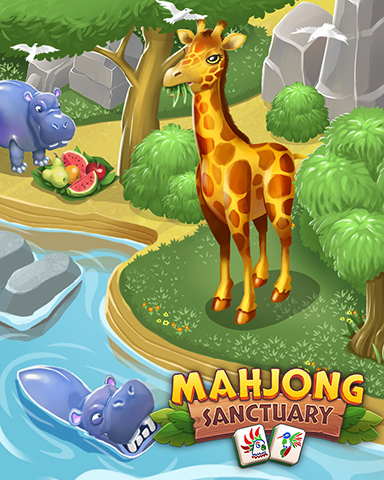 Giraffes & Hippos Badge - Mahjong Sanctuary Giraffes & Hippos Badge - Mahjong Sanctuary