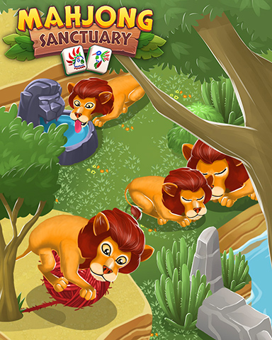 Happy Lions Badge - Mahjong Sanctuary Happy Lions Badge - Mahjong Sanctuary