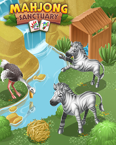 Zebras & Ostriches Badge - Mahjong Sanctuary Zebras & Ostriches Badge - Mahjong Sanctuary