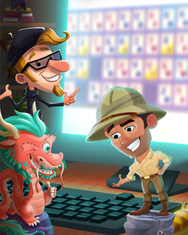 Drake, Beatnik & Tex Badge - Pogo Addiction Solitaire HD Drake, Beatnik & Tex Badge - Pogo Addiction Solitaire HD