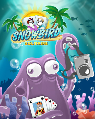Orange The Octopus Badge - Snowbird Solitaire Orange The Octopus Badge - Snowbird Solitaire