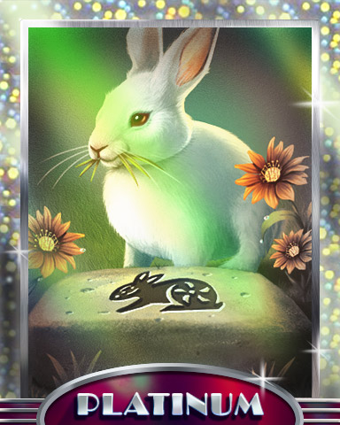 White Rabbit Platinum Badge - Mahjong Garden HD White Rabbit Platinum Badge - Mahjong Garden HD