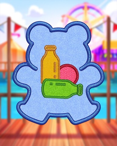 Blue Milk Bottle Throw Badge - Thousand Island Solitaire HD Blue Milk Bottle Throw Badge - Thousand Island Solitaire HD
