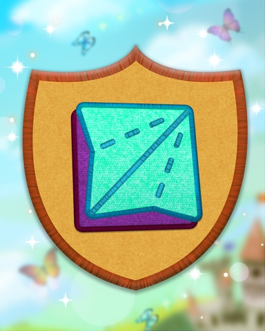 Yellow Origami Badge - Solitaire Blitz