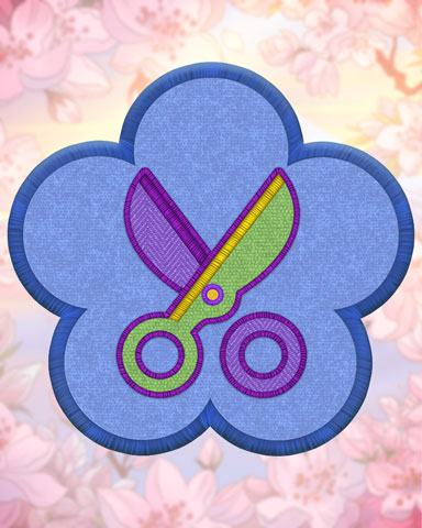 Blue Bonsai Pruning Badge - Bejeweled Stars Blue Bonsai Pruning Badge - Bejeweled Stars