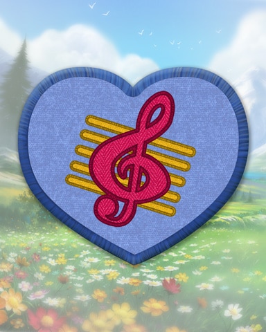 Blue Guitar Badge - Snowbird Solitaire