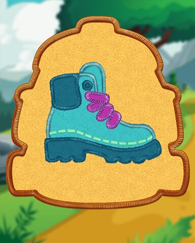 Orange Hiking Boot Badge - Sweet Tooth Town Orange Hiking Boot Badge - Sweet Tooth Town