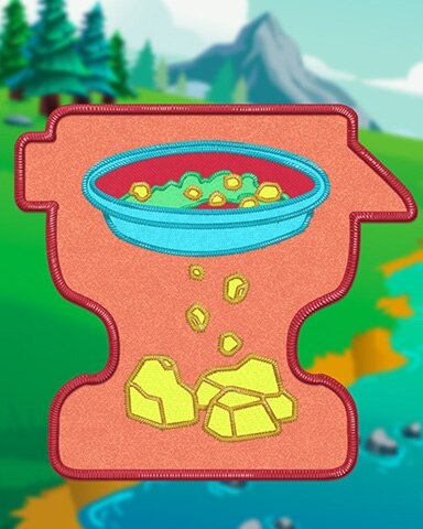 Orange Gold Panning Badge - Tile Hero Orange Gold Panning Badge - Tile Hero