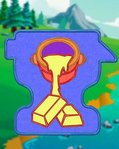 Blue Smelting Badge - Solitaire Home Story