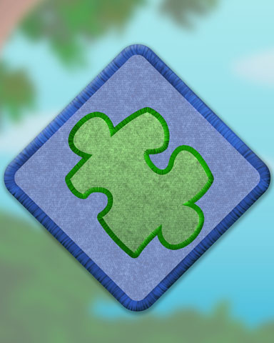 Green Puzzle Piece Badge - Poppit! Bingo Green Puzzle Piece Badge - Poppit! Bingo
