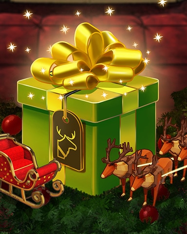 Holiday Sleigh Gift Badge - Snowbird Solitaire