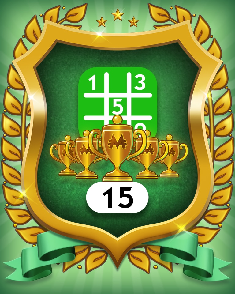 5-Trophy Easy 15 Badge - MONOPOLY Sudoku 5-Trophy Easy 15 Badge - MONOPOLY Sudoku