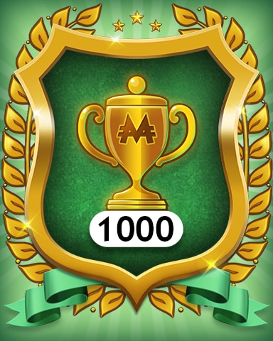 Trophies 1000 Badge - MONOPOLY Sudoku Trophies 1000 Badge - MONOPOLY Sudoku