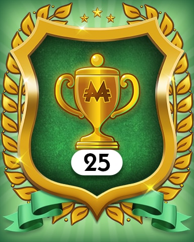 Trophies 25 Badge - MONOPOLY Sudoku Trophies 25 Badge - MONOPOLY Sudoku