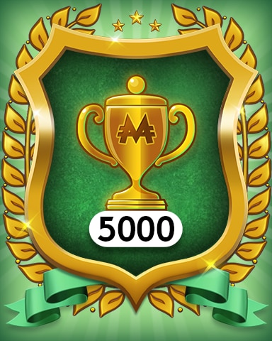 Trophies 5000 Badge - MONOPOLY Sudoku Trophies 5000 Badge - MONOPOLY Sudoku