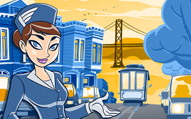 San Francisco Coach Badge - Jet Set Solitaire San Francisco Coach Badge - Jet Set Solitaire