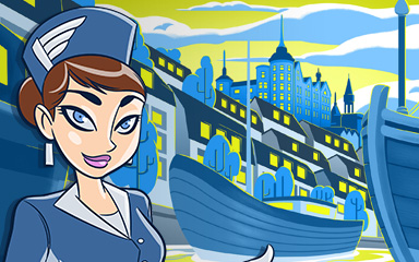Stockholm Coach Badge - Jet Set Solitaire Stockholm Coach Badge - Jet Set Solitaire