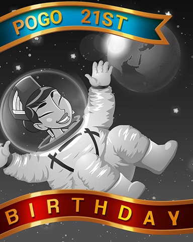 Pam In Space Birthday Badge - Jet Set Solitaire Pam In Space Birthday Badge - Jet Set Solitaire