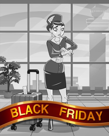 Airport Delays Black Friday Badge - Jet Set Solitaire Airport Delays Black Friday Badge - Jet Set Solitaire