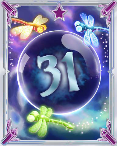Magic Dragonfly 31 Badge - Solitaire Gardens Magic Dragonfly 31 Badge - Solitaire Gardens