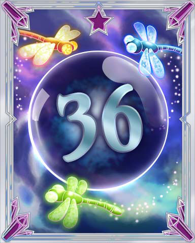 Magic Dragonfly 36 Badge - Solitaire Gardens Magic Dragonfly 36 Badge - Solitaire Gardens