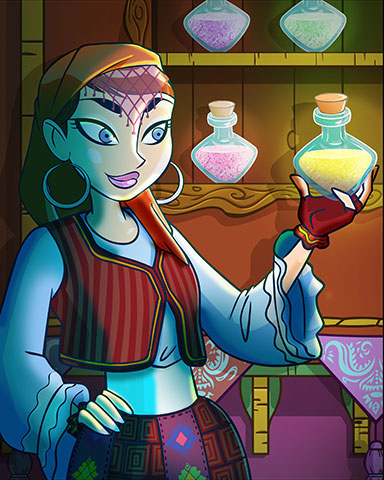 Pogo Pam's Potion Badge Pogo Pam's Potion Badge